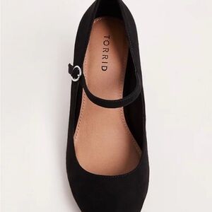 Torrid Black Suede Mary Jane Pumps